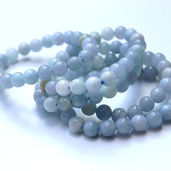 Aquamarine Beaded Bracelet - Picture 9 of 10